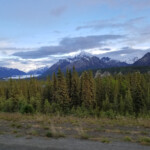 That is a glacier in the distance.