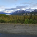 That is a glacier in the distance.
