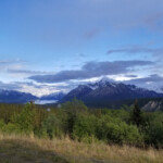 That is a glacier in the distance.