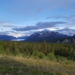 That is a glacier in the distance.