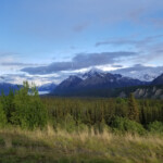 That is a glacier in the distance.