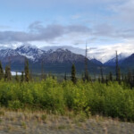 That is a glacier in the distance.