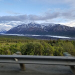 That is a glacier in the distance.