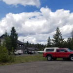 A bison is blocking our path back to the apartment. 2019-06-12_Day_Off