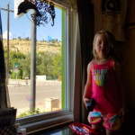 Mary has dry erase markers for the kids to draw on her windows. 2019-08-02 Billings Crazy Marys