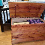 She already has it filled up. Cedar Blanket Chest